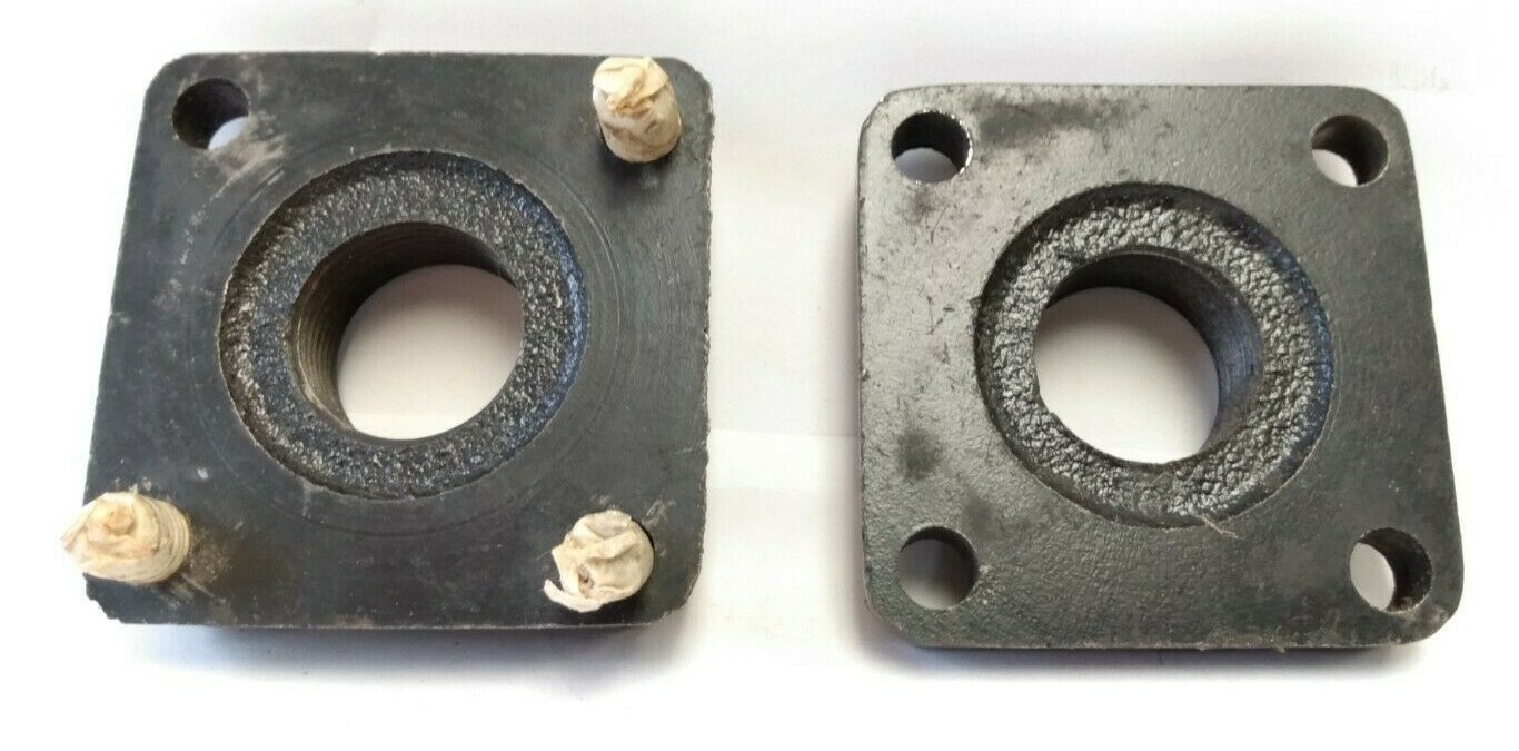 Cast Iron Housing, 1″ Dia Hole, Square Inside 4-Bolt Double Seal Flange (NEW)