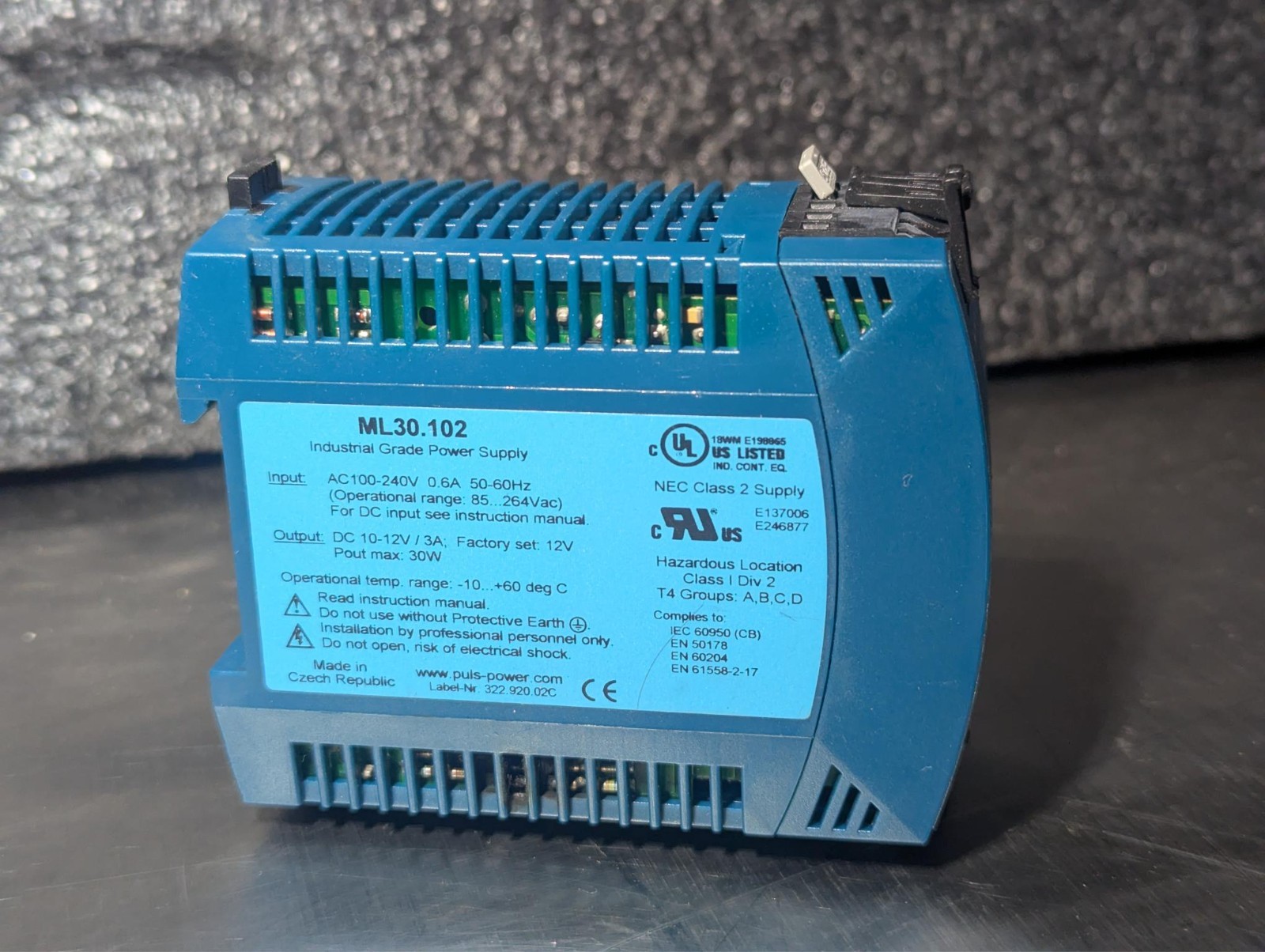 Puls Ml30.102 Power Supply AC 100/240V , AC 10/12V , 30 W