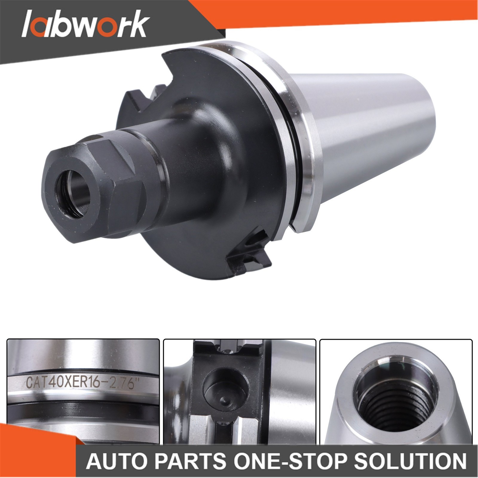 Labwork 10× CAT40-ER16 Collet Chuck 70mm 2.76″ G2.5 20000RPM CNC Milling Tool
