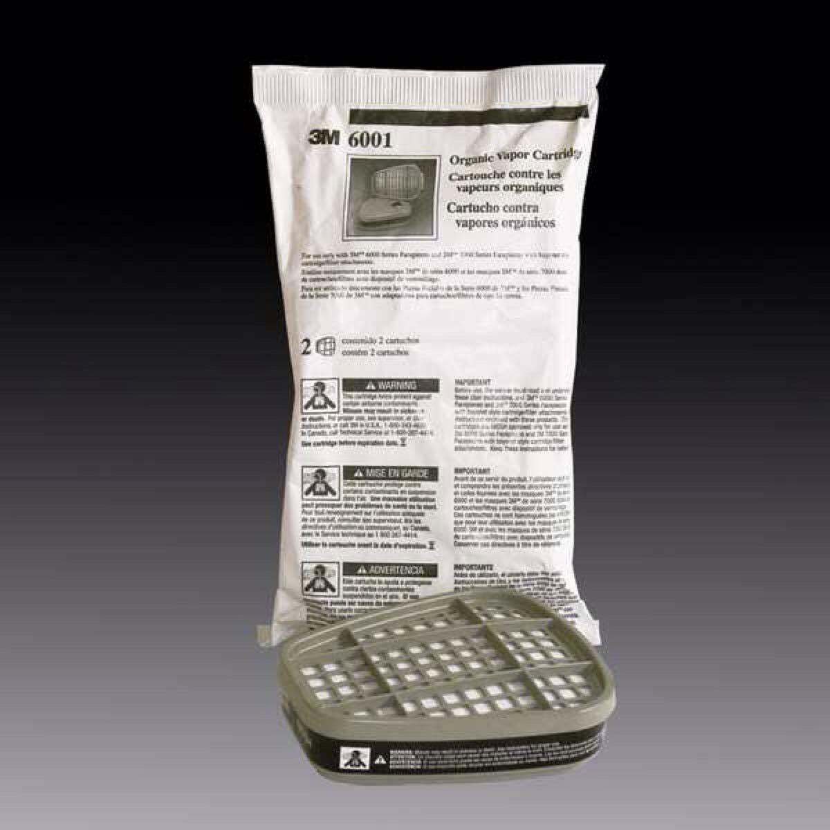 3M 6001 Organic Vapor Replacement Respirator Cartridge Filters Automotive Paint