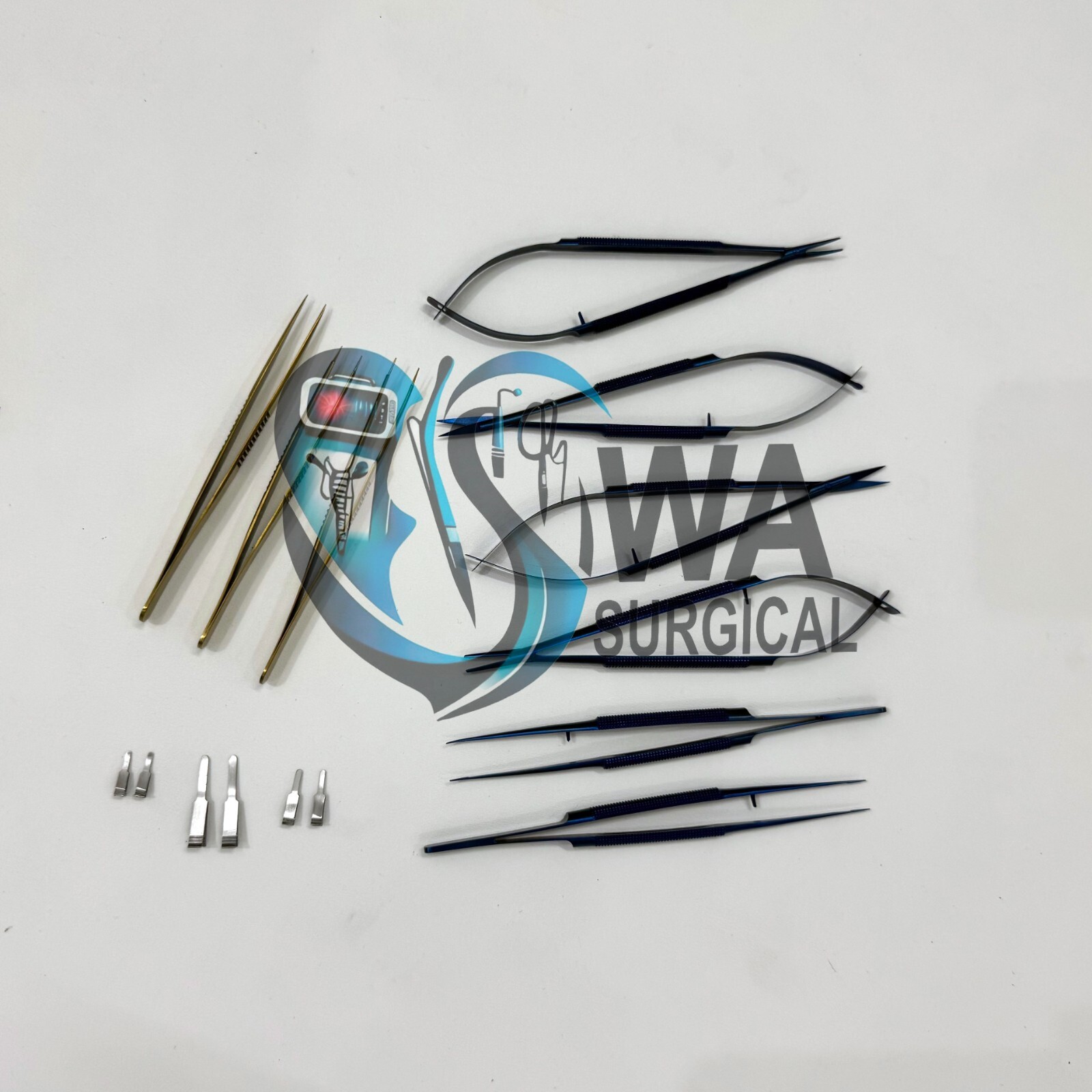 Microsurgery Instrument Set Micro Surgical Instruments With Steel Case,