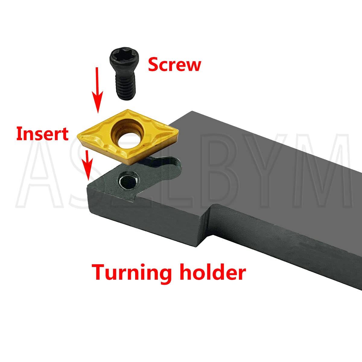 3/8″ 10mm Shank Indexable Carbide Lathe Turning Tool Holder Set Cutting Tools