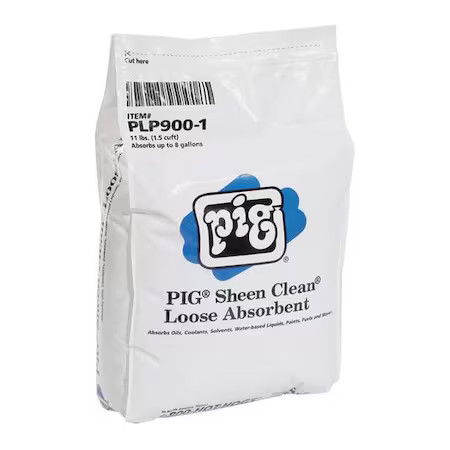 Pig Plp900-1 Granular Sorbent, 8 Gal Absorbed Per Package, 11 Lb Bag, Perlite,