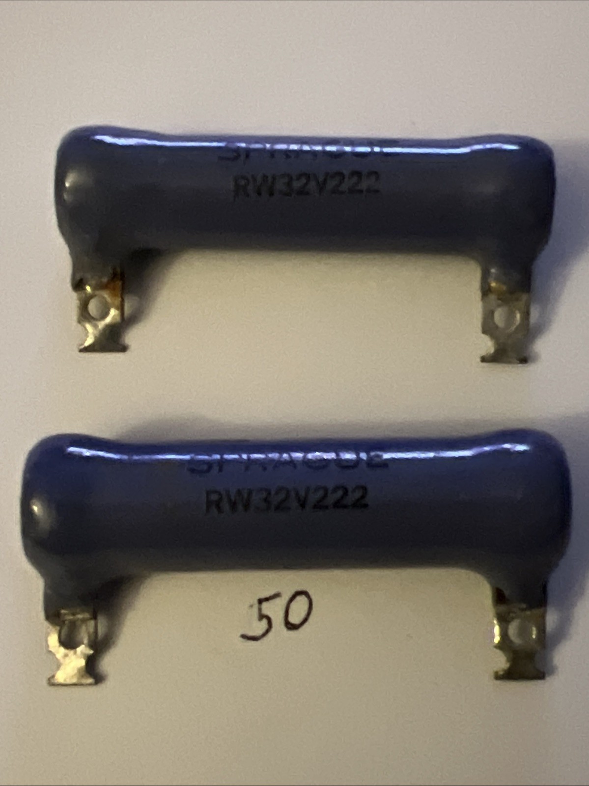 2200 ohm 20W 5% Wirewound Power Resistor Ceramic By Sprague New Quantity Of 2