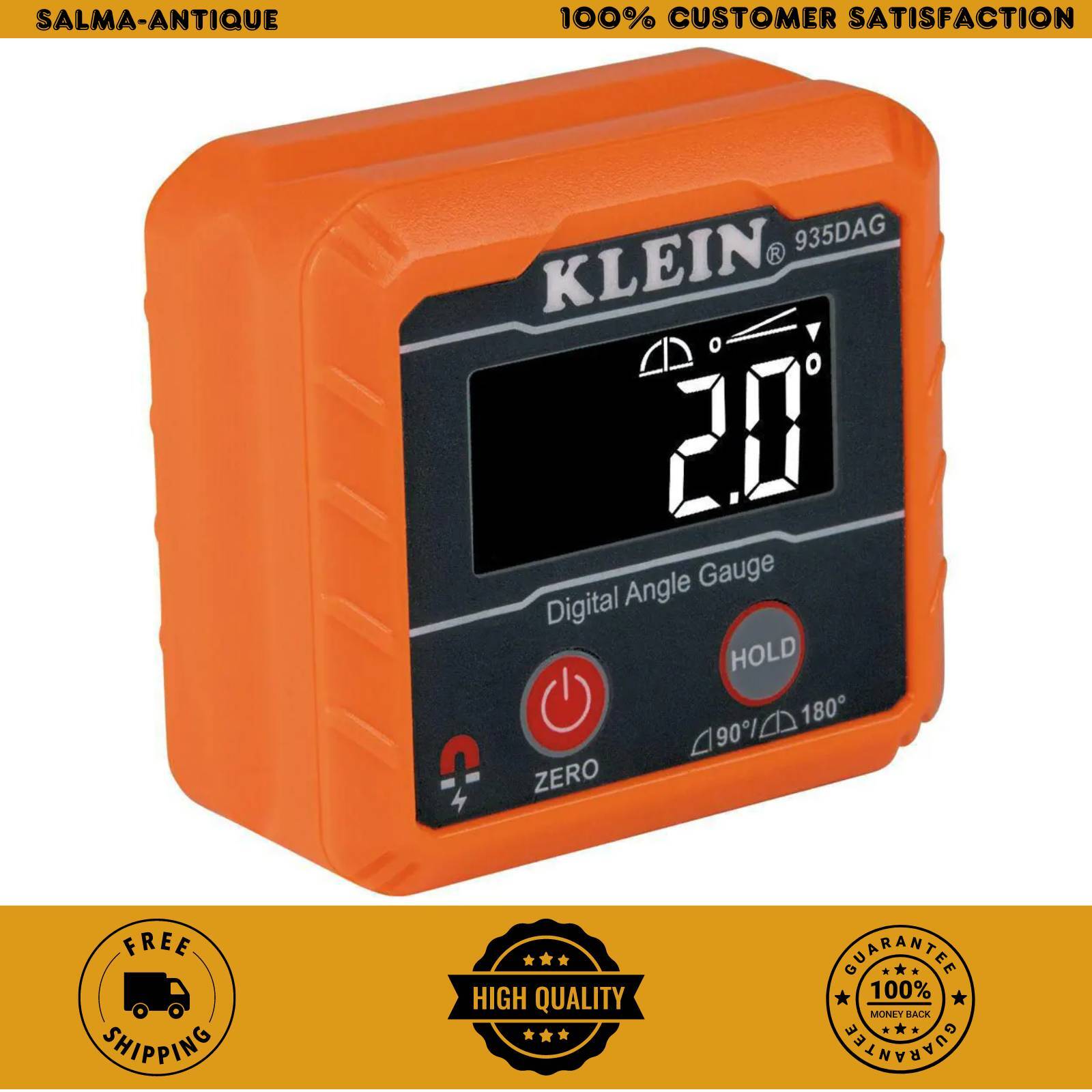 Klein Tools Digital Angle Finder Gauge and Digital Leveler Water/Dust Resistant