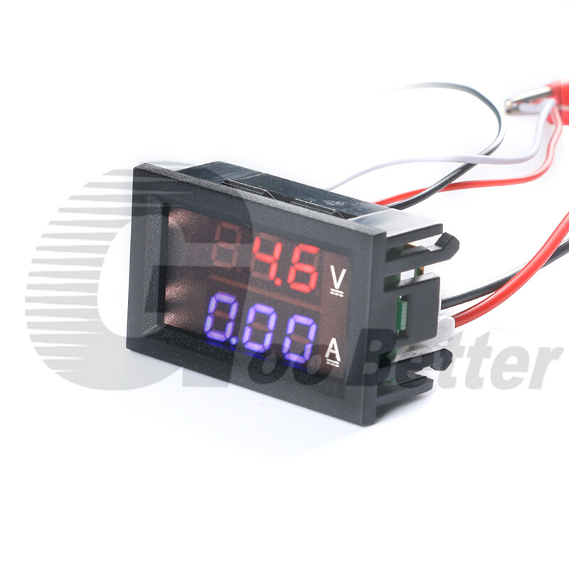 5-Wire DC Voltmeter Ammeter Panel Mount Amp Meter Red-Green Red-Blue Digital LED