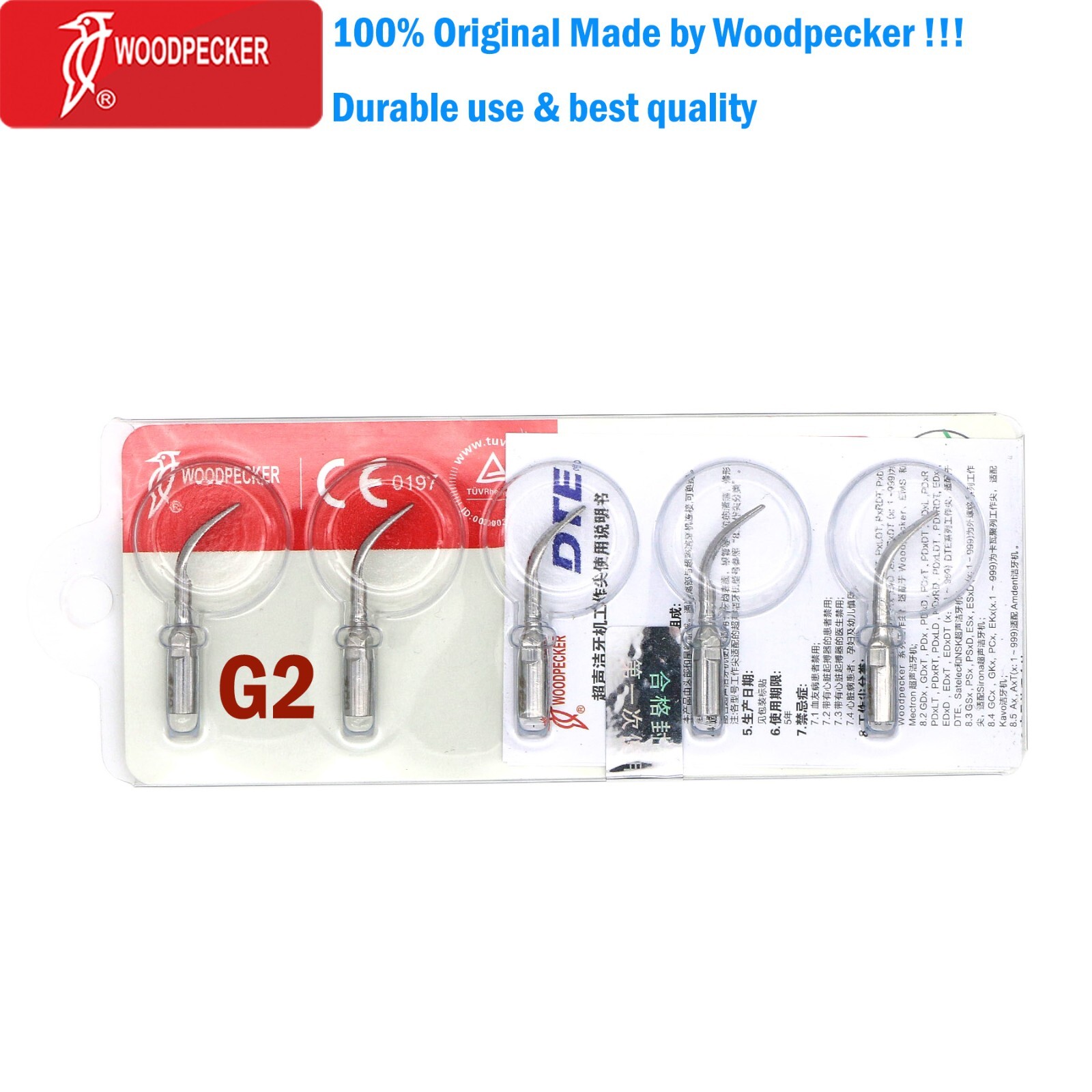 US Woodpecker Dental Built-in Ultrasonic Scaler UDS-N3 LED Handpiece Fit EMS UDS