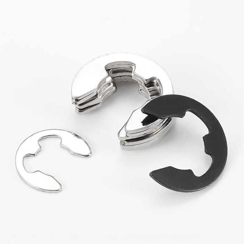 1.2mm-24mm C-Clip External E-Clip Retaining Washers Stainless Steel/Nickel/Black