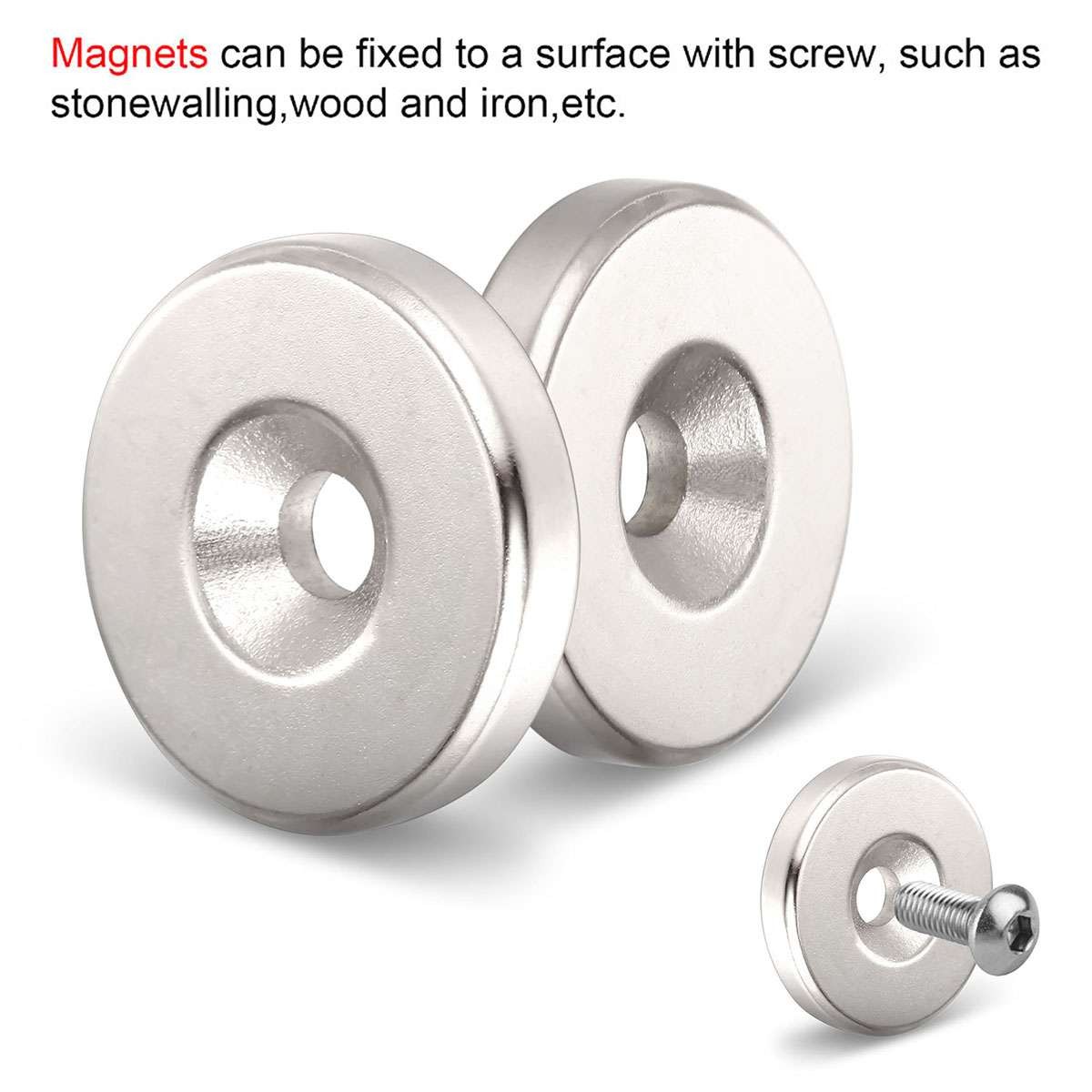 Lot Countersunk Ring Round Disc Strong Neodymium Magnets Rare Earth Hole N35