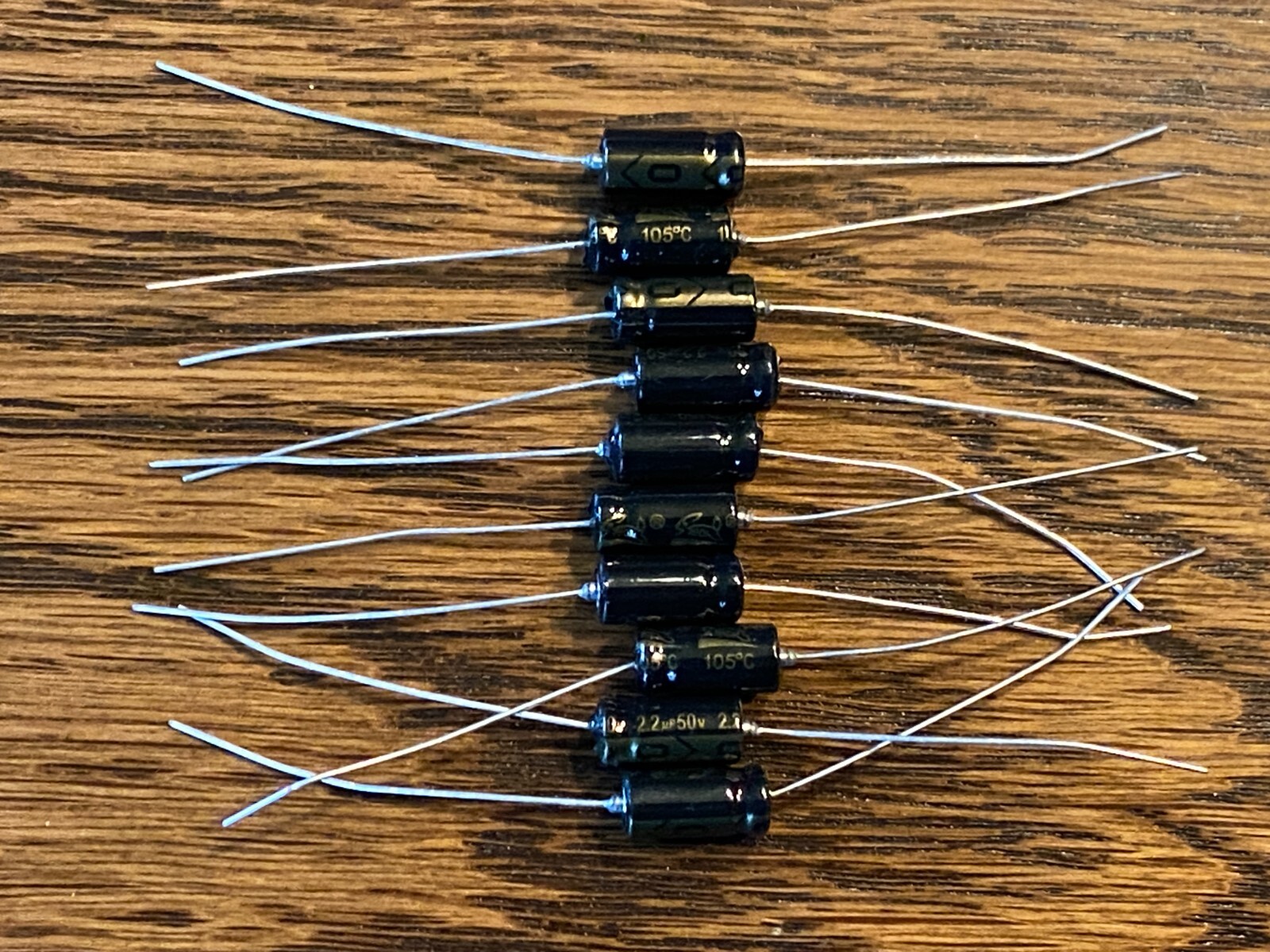 Axial Electrolytic Capacitor, 2.2uF, 50V – Lot of 10
