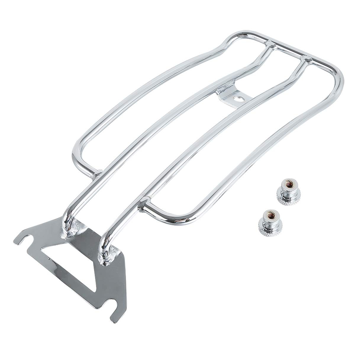 Chrome Solo Seat Luggage Rack For FLHTC Touring 1997-2024
