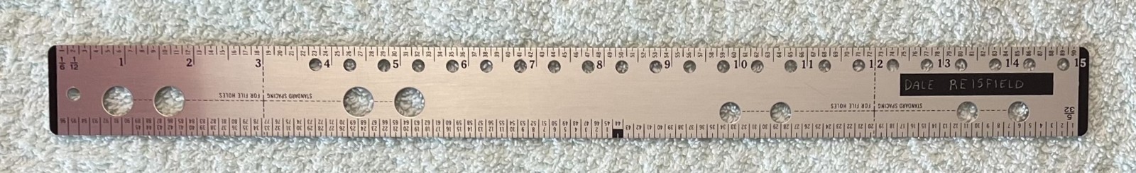 Vintage Metal Un-Branded Forms Ruler Design Ruler