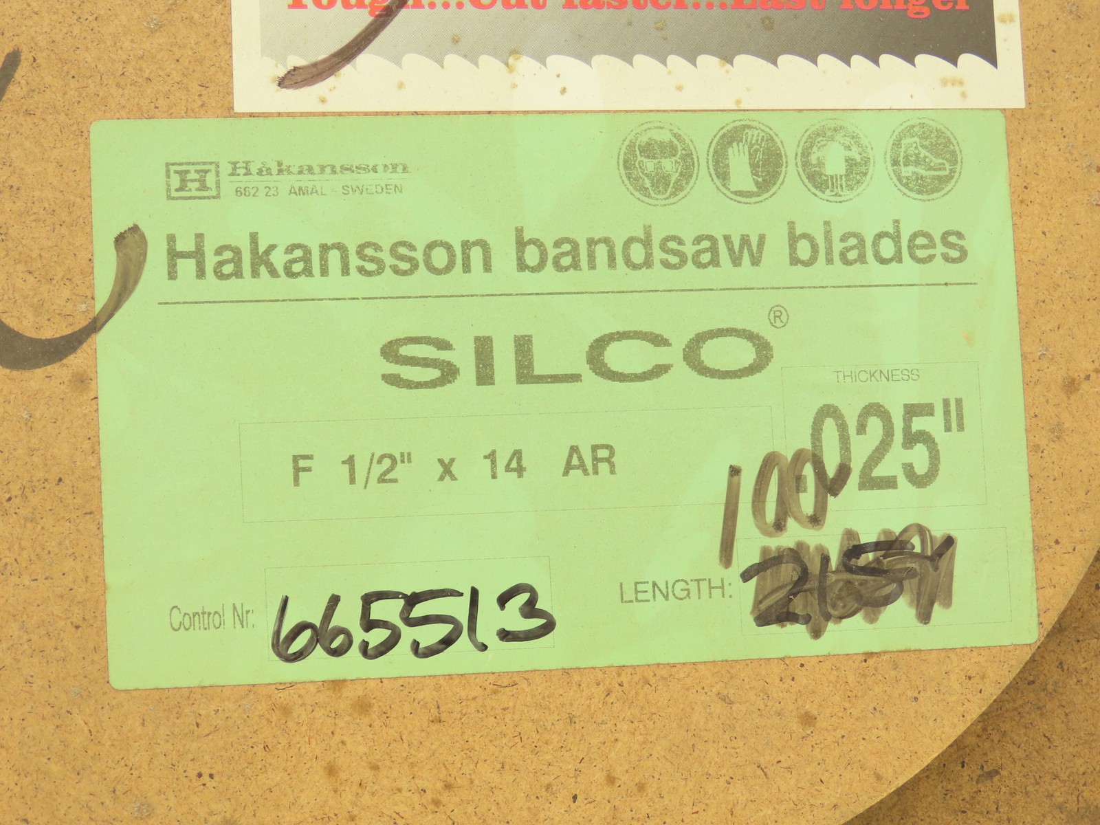 Hakansson Silco F1/2″ x 14 AR Band Saw Blades 1/2″ x .025″ x 150′ Ft 14 TPI