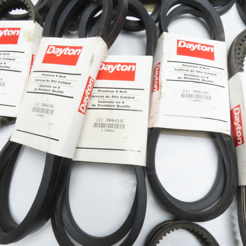 Dayton Huge Variety New V-Belts A, B, AX 3VX Section Restock Resell Lot Of 40