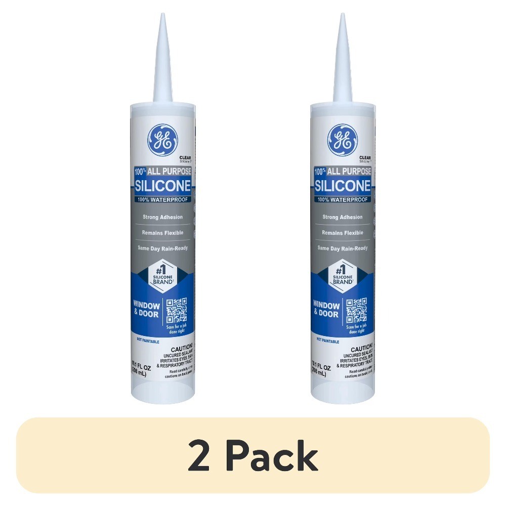 All Purpose Silicone Sealant for Windows and Doors Clear 10.1 fl oz Cartridge 2