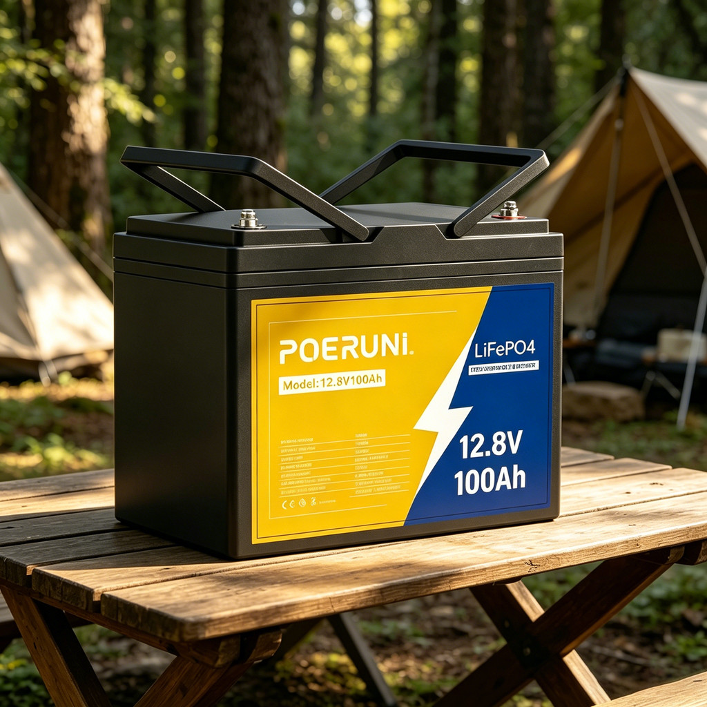 12V 100Ah LiFePO4 Lithium Battery Deep Cycle Battery for RV Camper Van Off-Grid