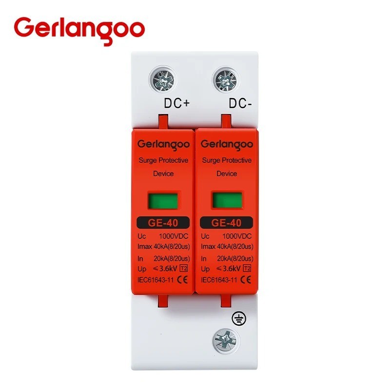 SPD DC 1000V 20KA~40KA House Surge Protector Protective Low-Voltage Arrester Dev
