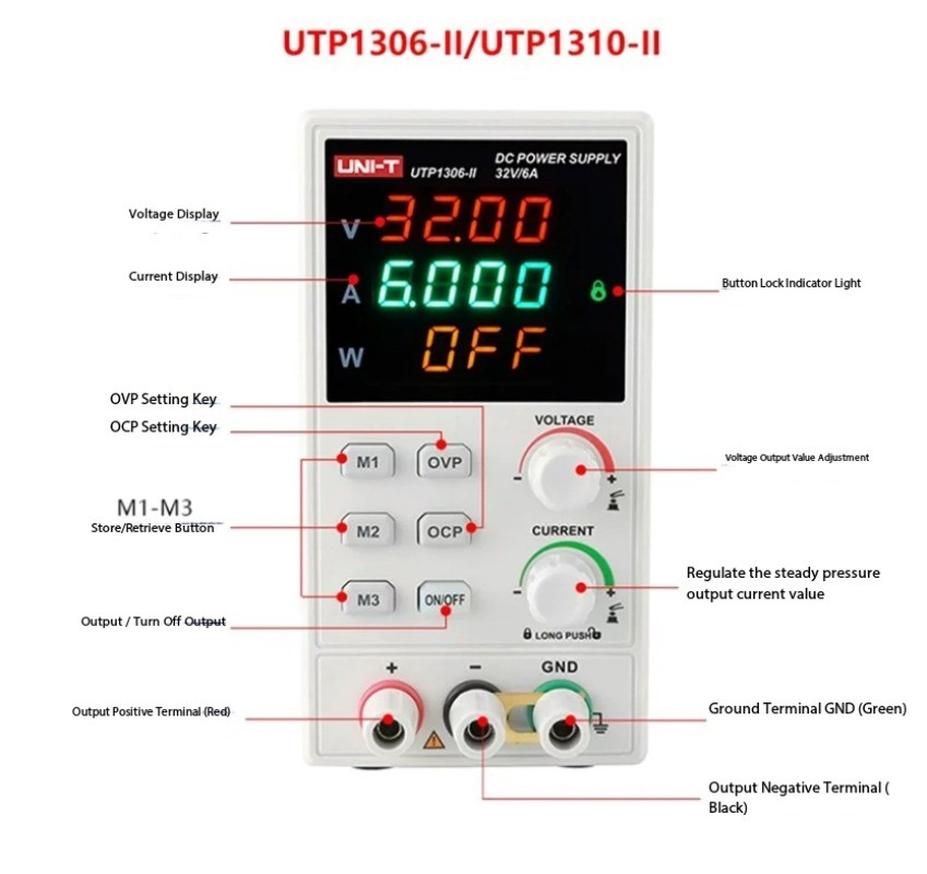 Digital Adjustable DC Regulated Power Supply for Laptop and Cell Phone Repair