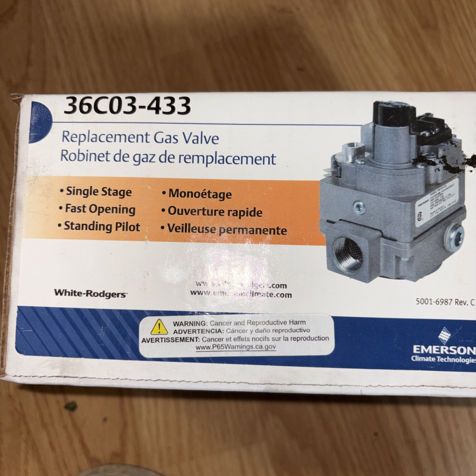 White-Rodgers 36C03-433 Gas Heating Furnace Control Valve