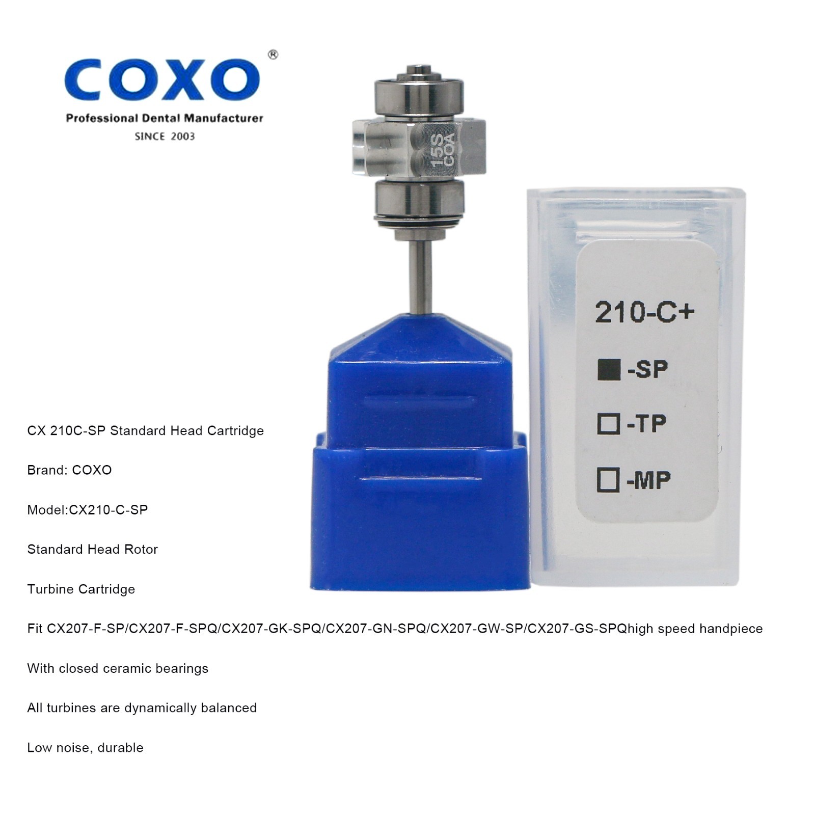 US COXO Colorful Dental High Speed Handpiece Air Turbine Anti-retraction 4 Holes