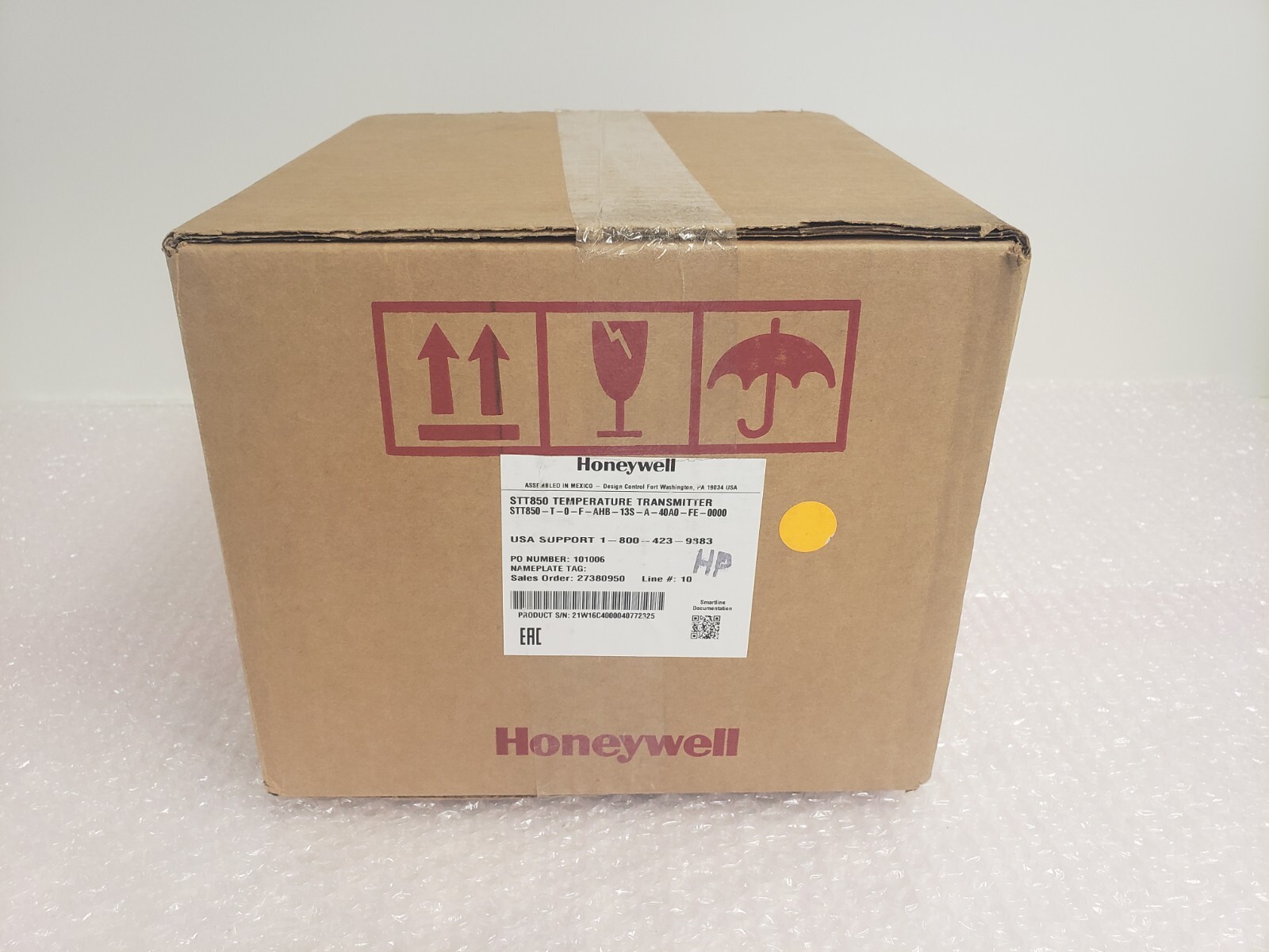 Honeywell STT850 TEMPERATURE TRANSMITTER STT850-T-0-F-AHB-13S-A-40A0-FE-0000