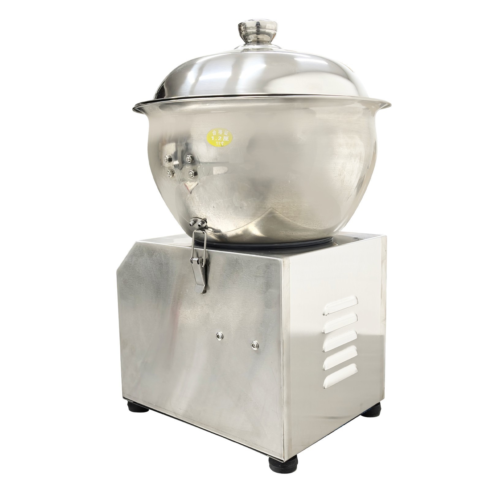Commercial 8KG Dough Mixer w Detachable Basin, Auto Reverse, 3-Temp Heat & Lock