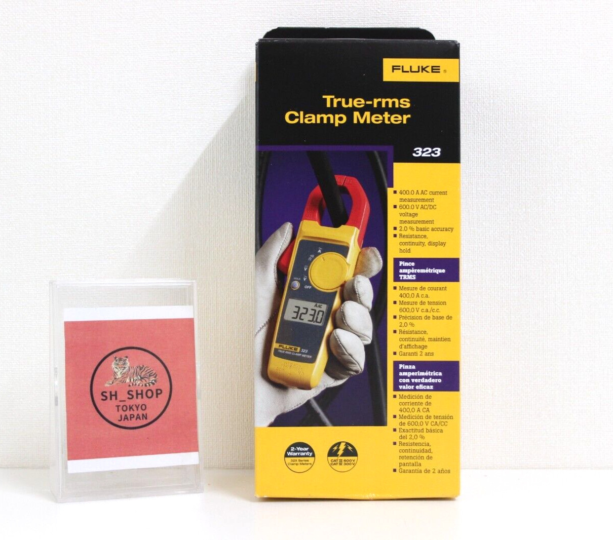 Fluke 323 Clamp Meter True Tester RMS 600V AC DC Measures AC Current 400 Amp New