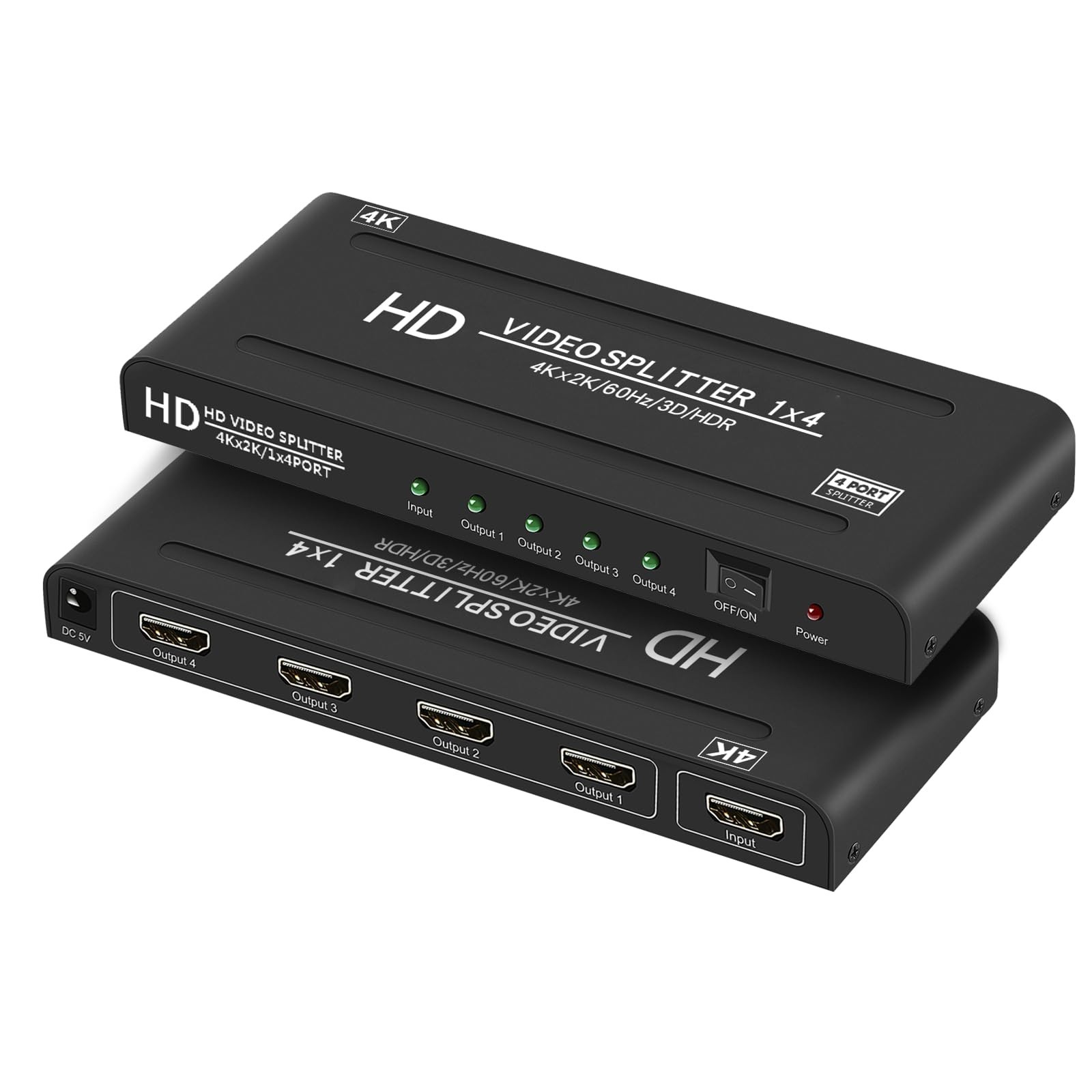 4K@60Hz 1×4 HDMI Splitter 4:4:4,18 Gbps,4 Port Powered HDMI 2.0 Splitter1 in …