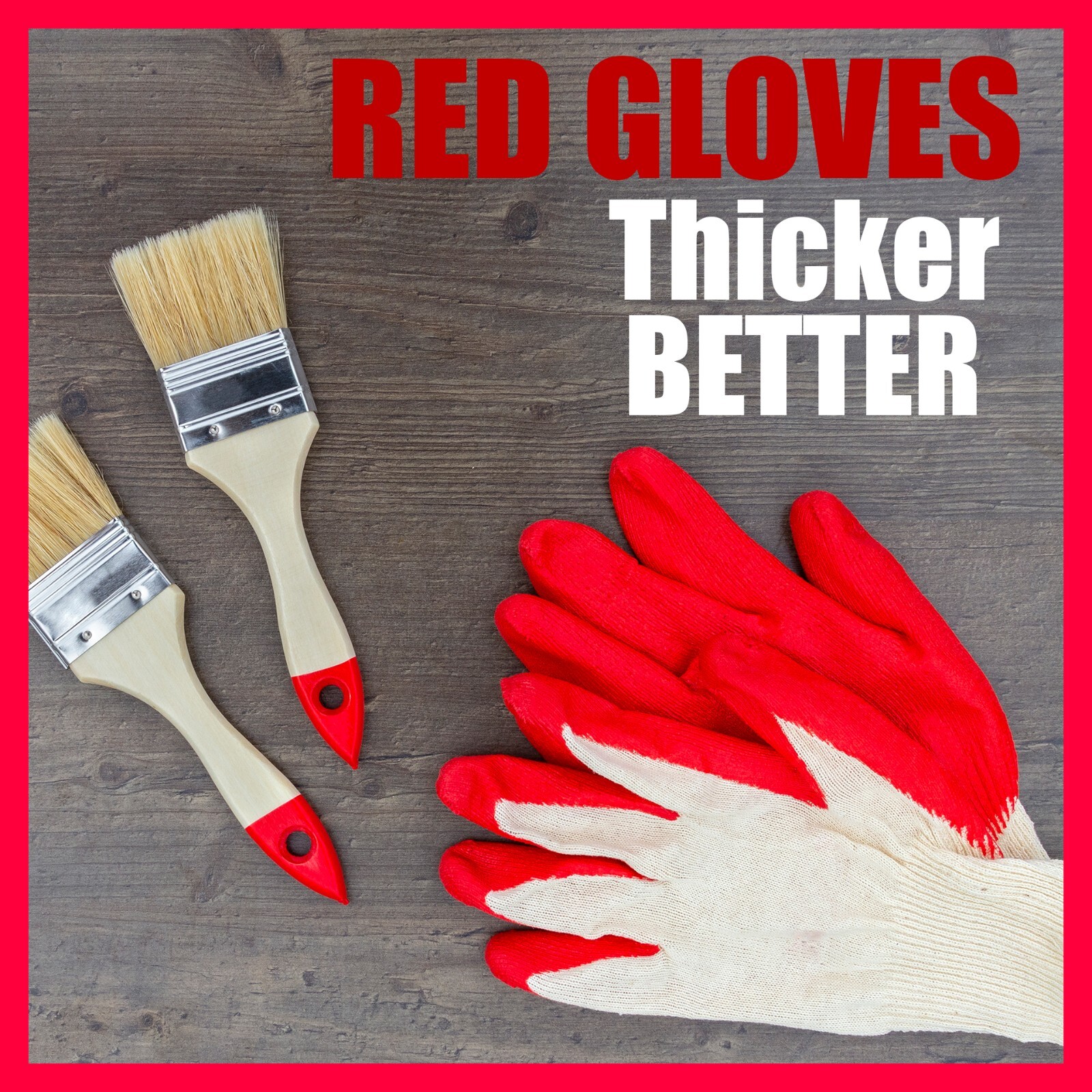 SAVER Work Red Work Gloves HEAVY DUTY Palm coated Multi Purpose Gloves