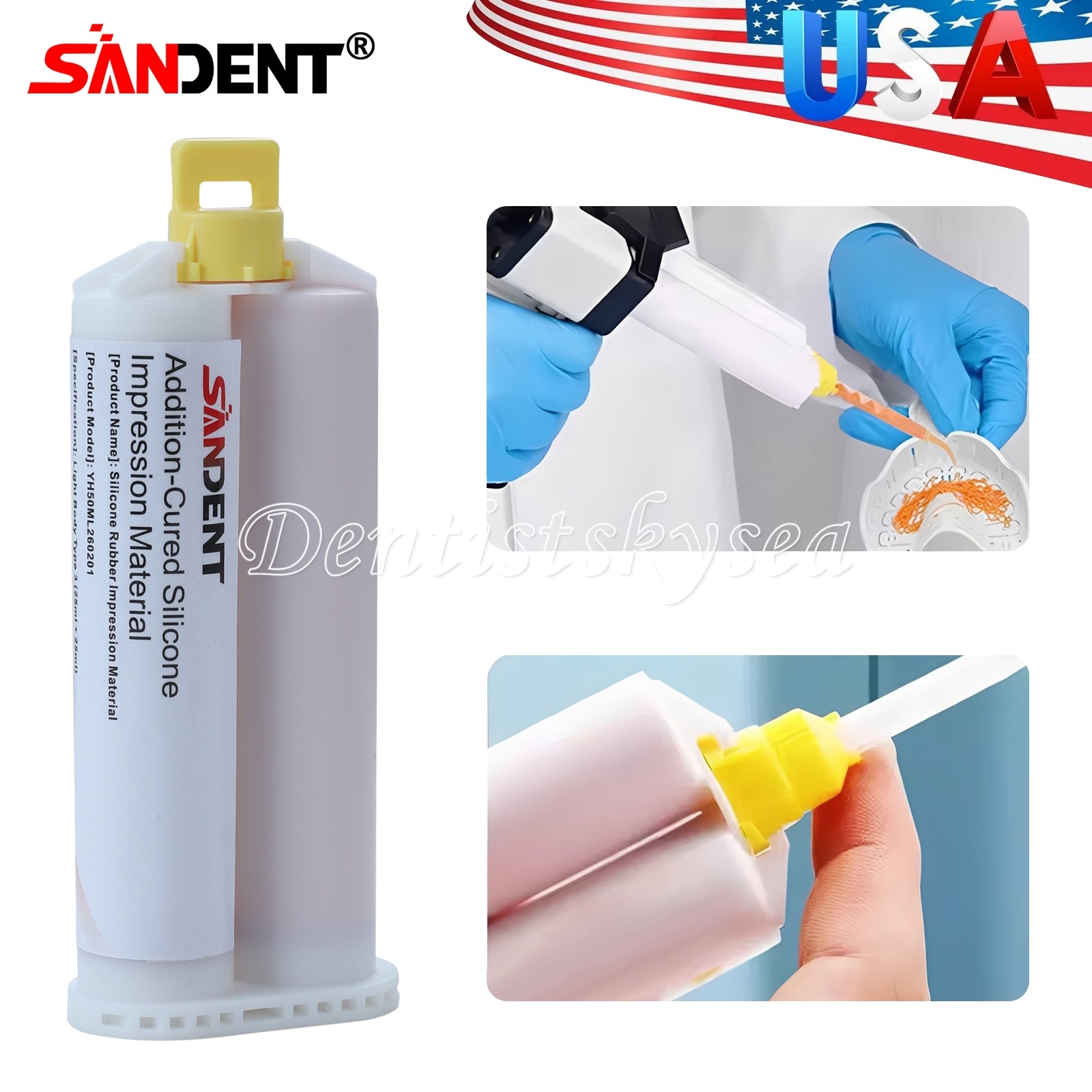 2 x Light Body Regular Set Dental Vinyl Polysiloxane Impression Material VPS PVS