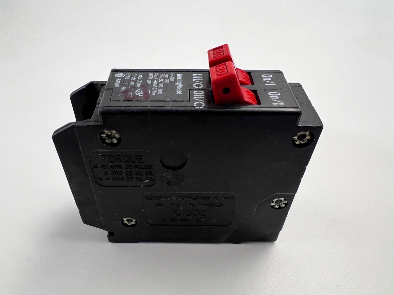Westinghouse BR 2020 Circuit Breaker 20A 2 Pole BR2020