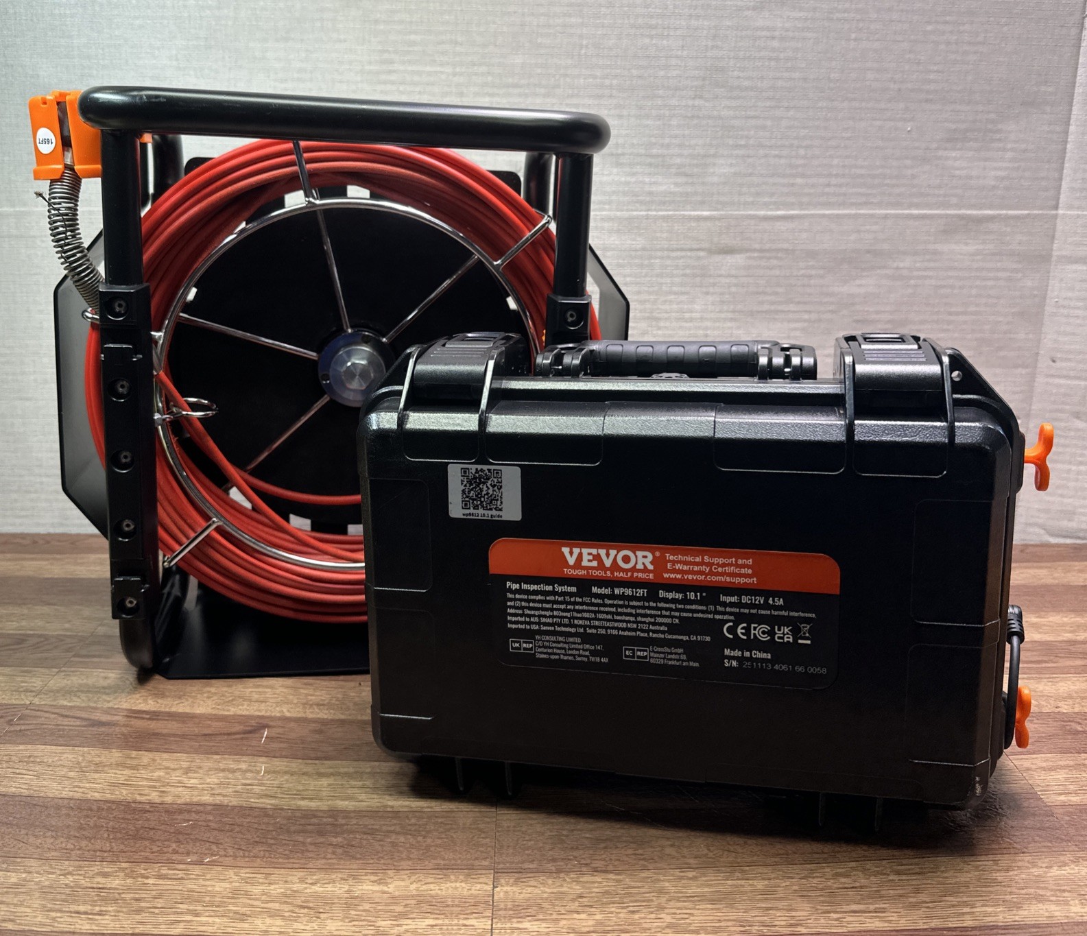 VEVOR Sewer Camera 165ft Inspection System 10.1″ Touchscreen WP9612FT/ READ