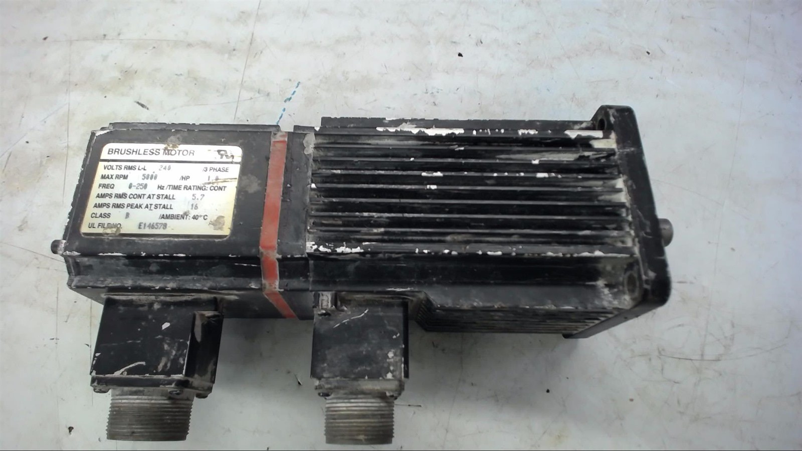 Brushless Motor Rms L-L 240 Volts, 3 Phase, 5000 Rpm, 0-250Hz