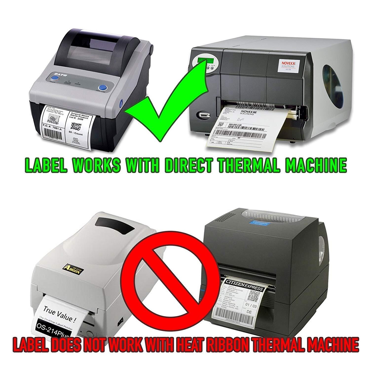 Fanfold 4″x6″ Direct Thermal Shipping Blank Label Perforated Adhesive Zebra 2844