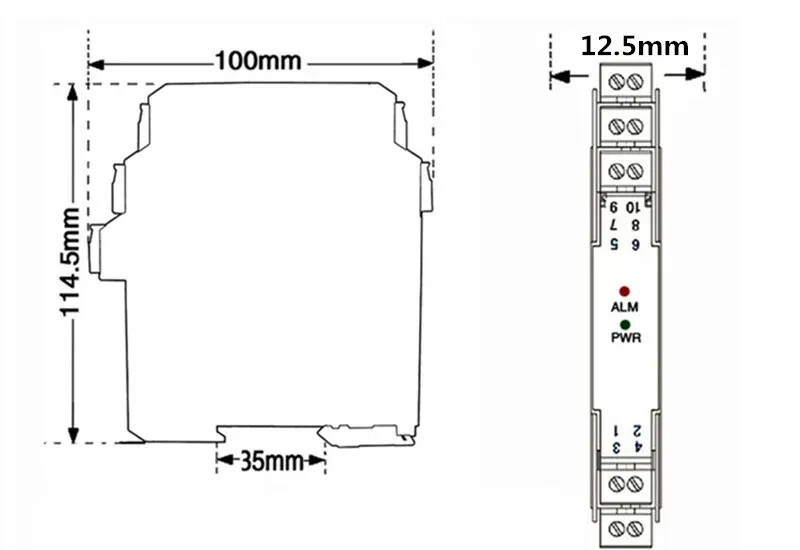Analog Signal Transmitter 4-20mA 0-20mA Ultra-Thin Isolator 0-10V 0-5V 1-5V