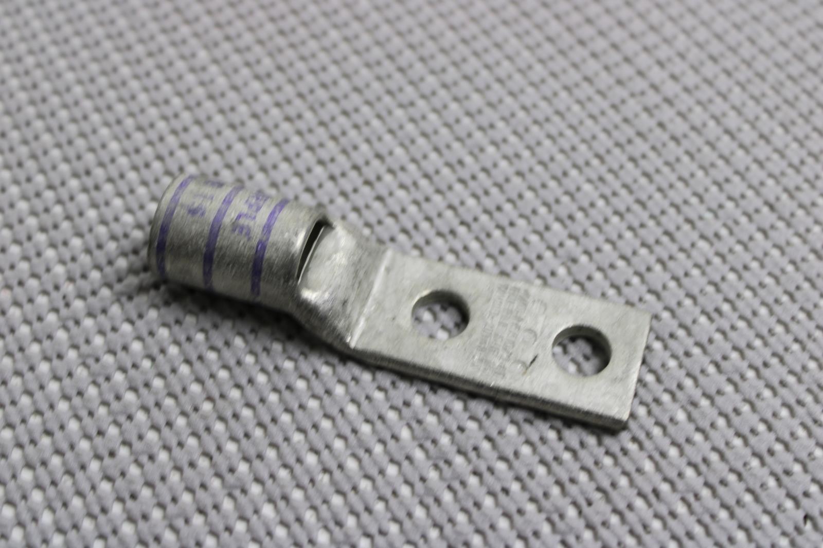 Burndy YAV28L2NT38-FX 4/0 Purple Die 15 Two Hole Compression Lug