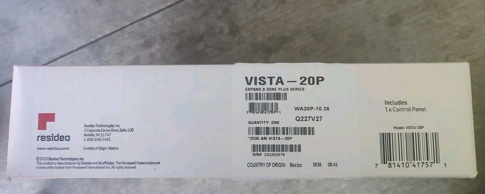 ⚡⚡Honeywell Vista 20P Version 10.26 RESIDEO ADEMCO⚡⚡