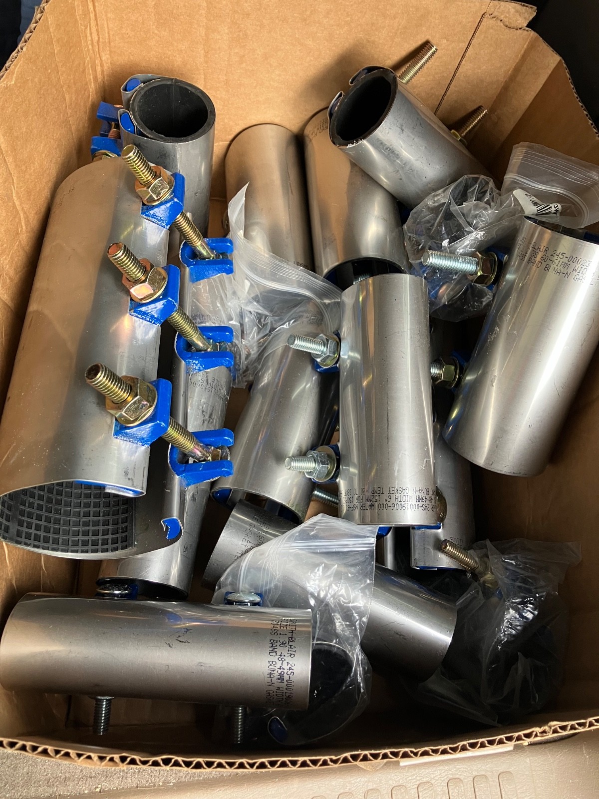 Smith-Blair Pipe Full Band Clamp 244-00019006-000A Range 1.90/48-49mm x 6″ 152mm