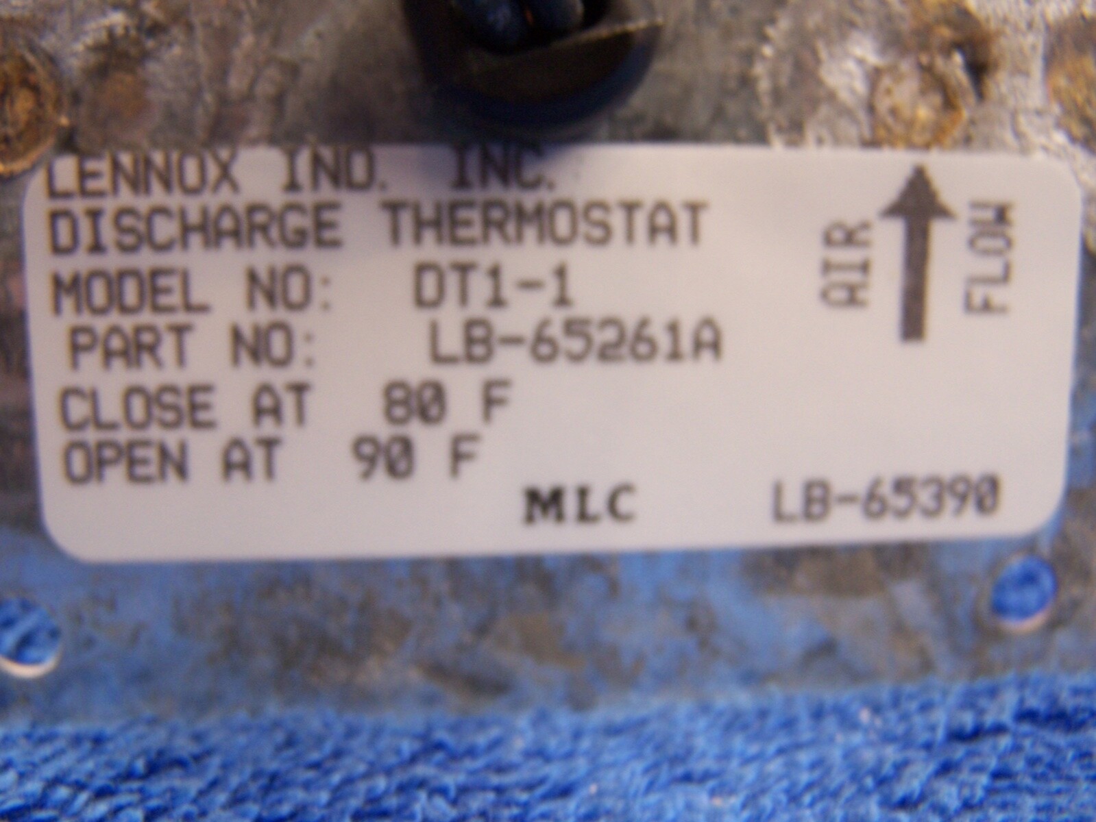 New Lennox 62J71 LB-65261A DT1-1 Discharge Thermostat opens @ 90 Closes @ 80