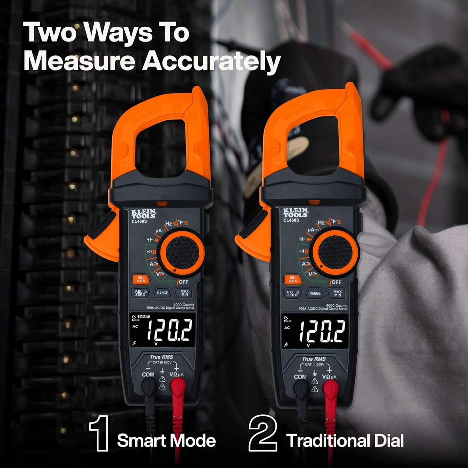 Klein Tools CL460S 400A AC/DC Auto-Ranging Smart Digital Clamp Meter with TRMS,