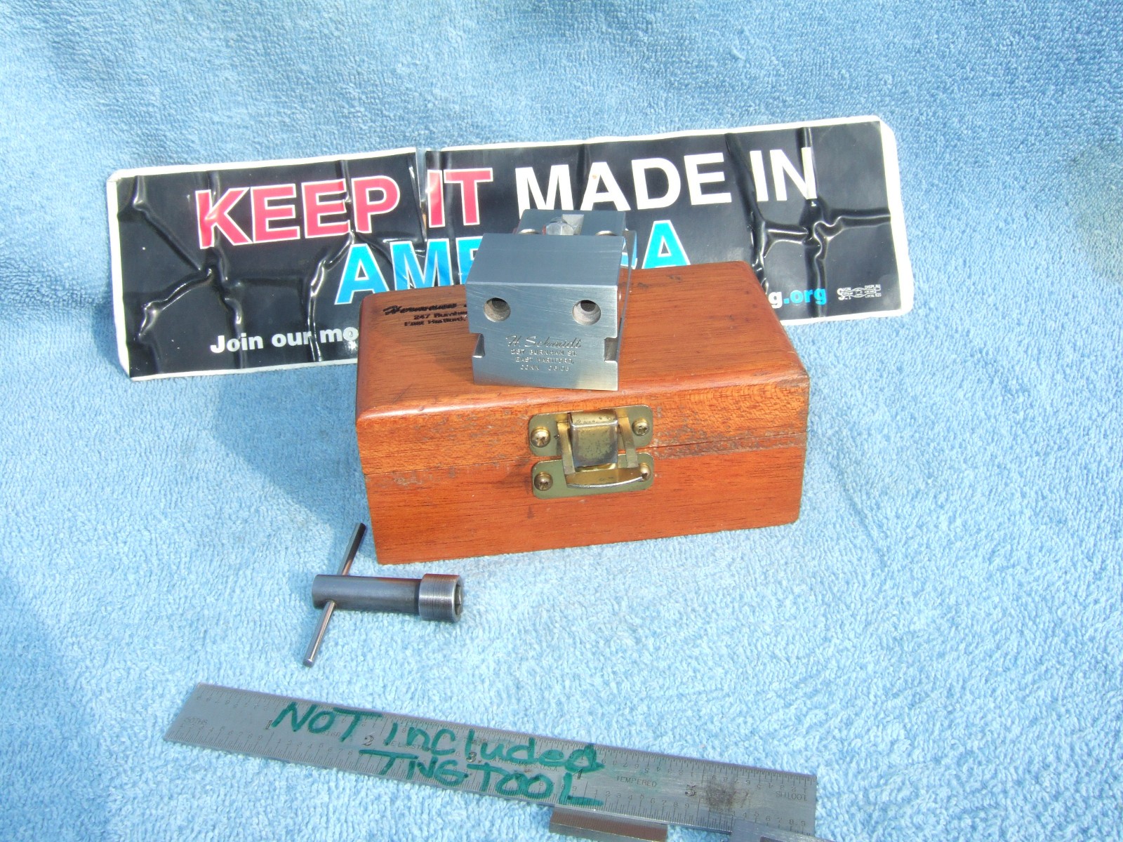 HERMANN SCHMIDT USED 2b GRIND VISE V0-1-1/2a TOOLMAKER MACHINIST CASEw/WRENCH