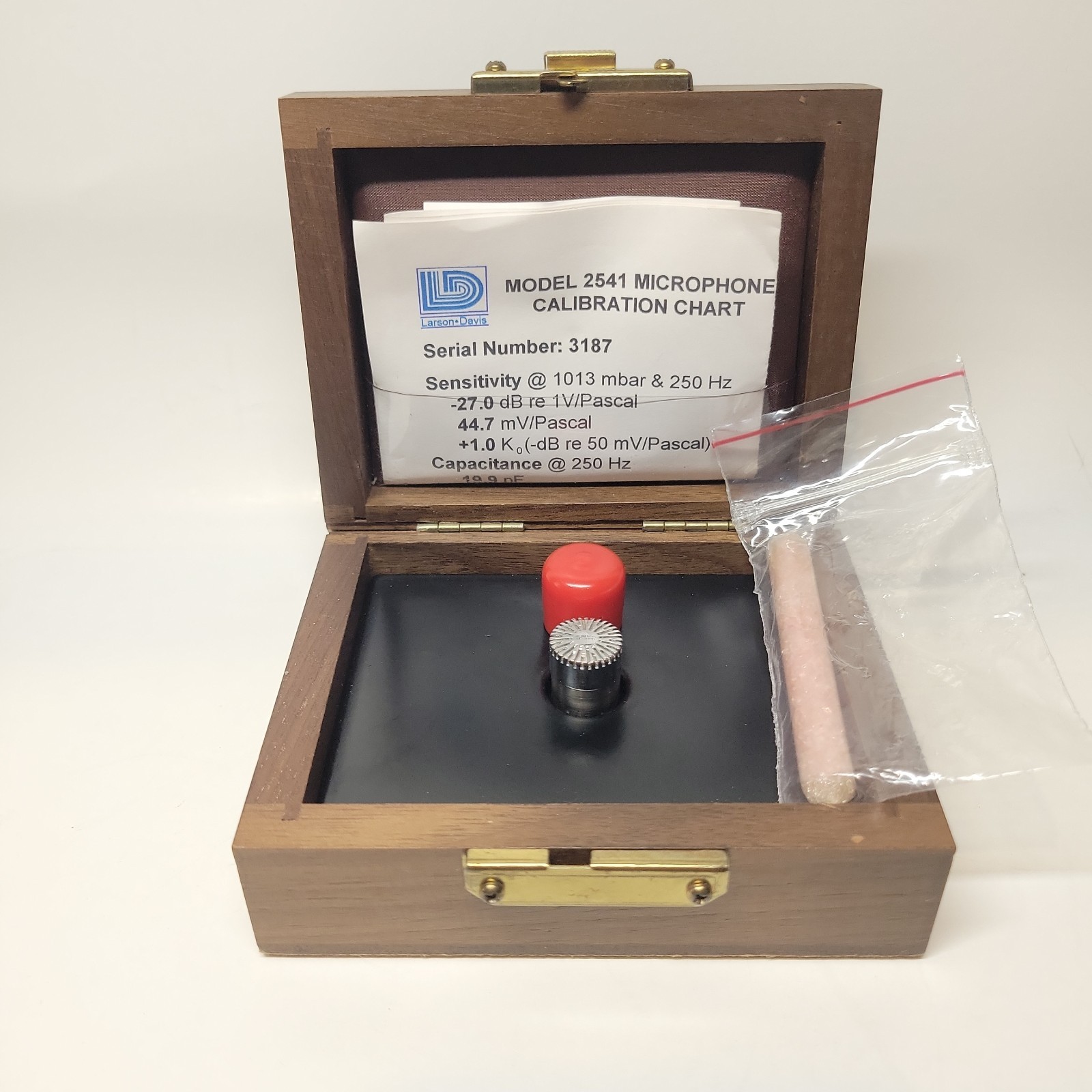 Larson Davis Model: 2541 (0.5 Inch, Calibrated Microphone, Free Field) USA