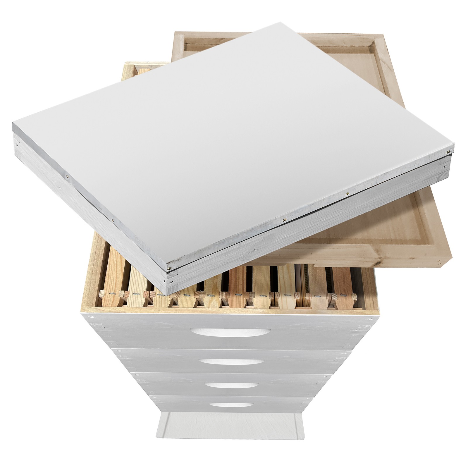Beehive Kit Fully Assembled and Painted – 10 Frame Kit, 2 Deep, 2 Medium Supers