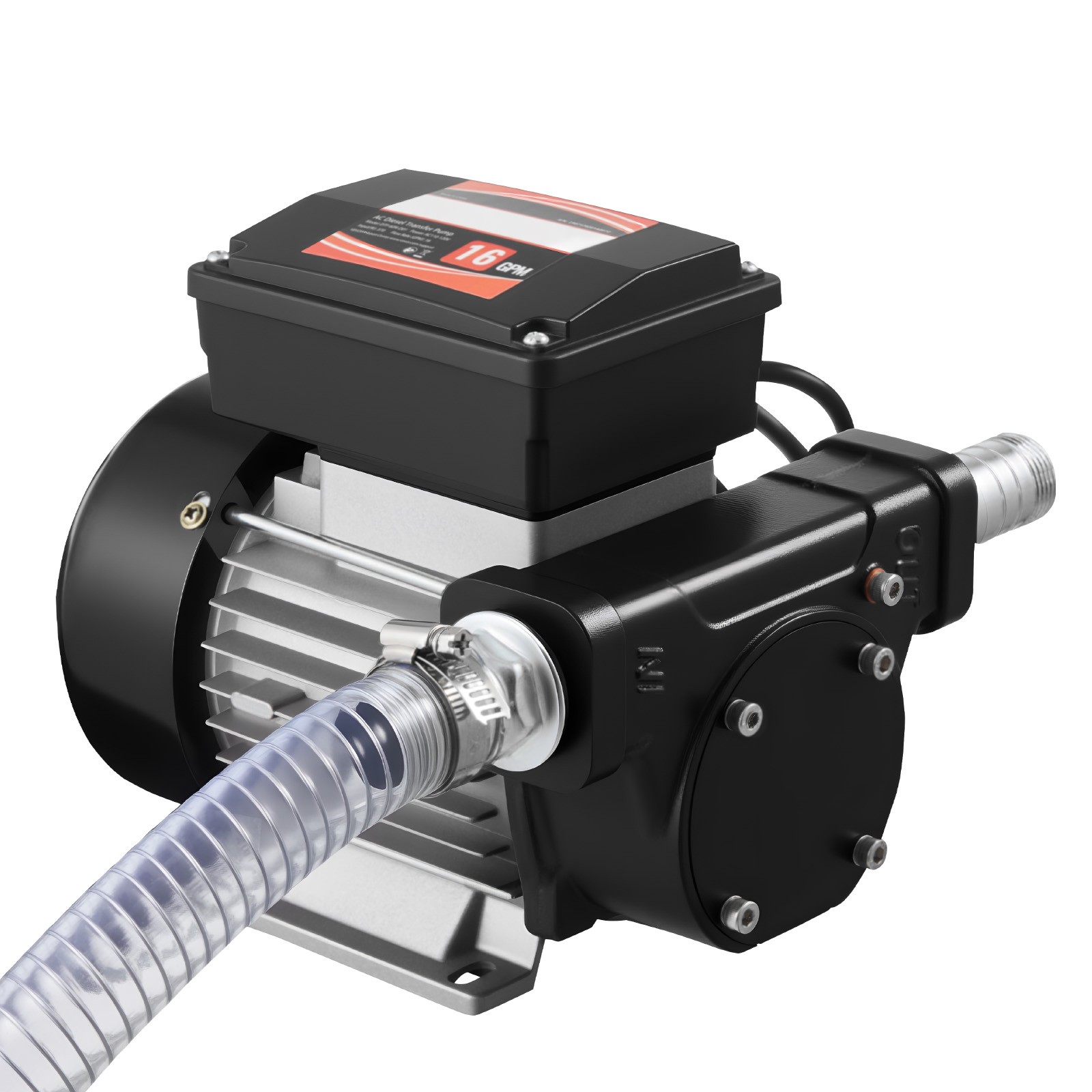 Uimoso Electric Fuel Transfer Pump 110V, 16 GPM, 60 L/min with Fuel Nozzle