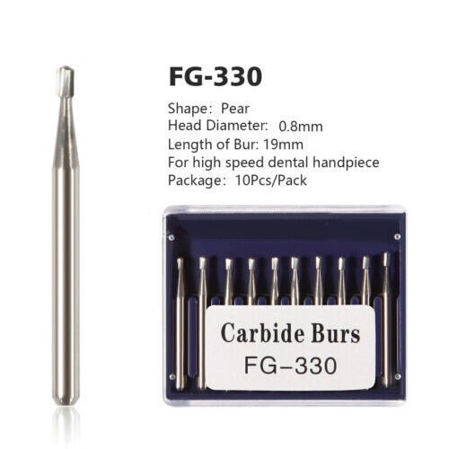 1-10 packs Dental Tungsten steel Carbide Steel Burs Bur FG-330 19mm USA
