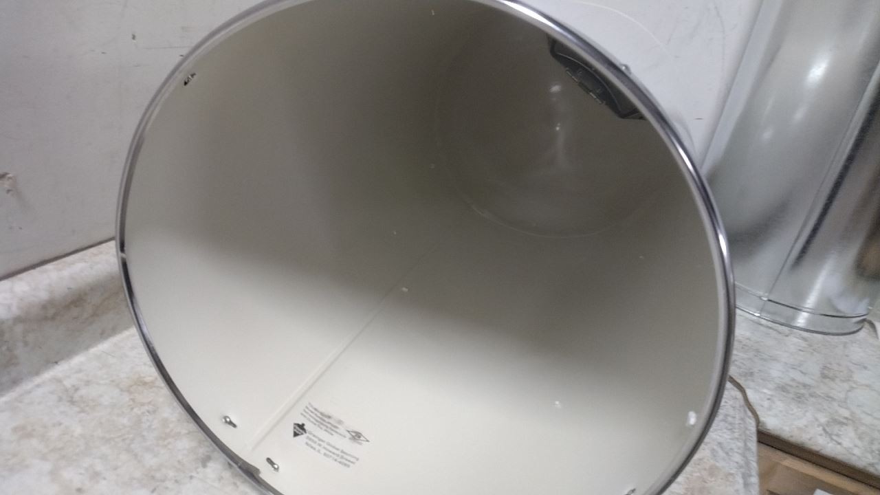 Tough Guy 4PGG1 15 Gal Cap White Steel Fire-Resistant Trash Can
