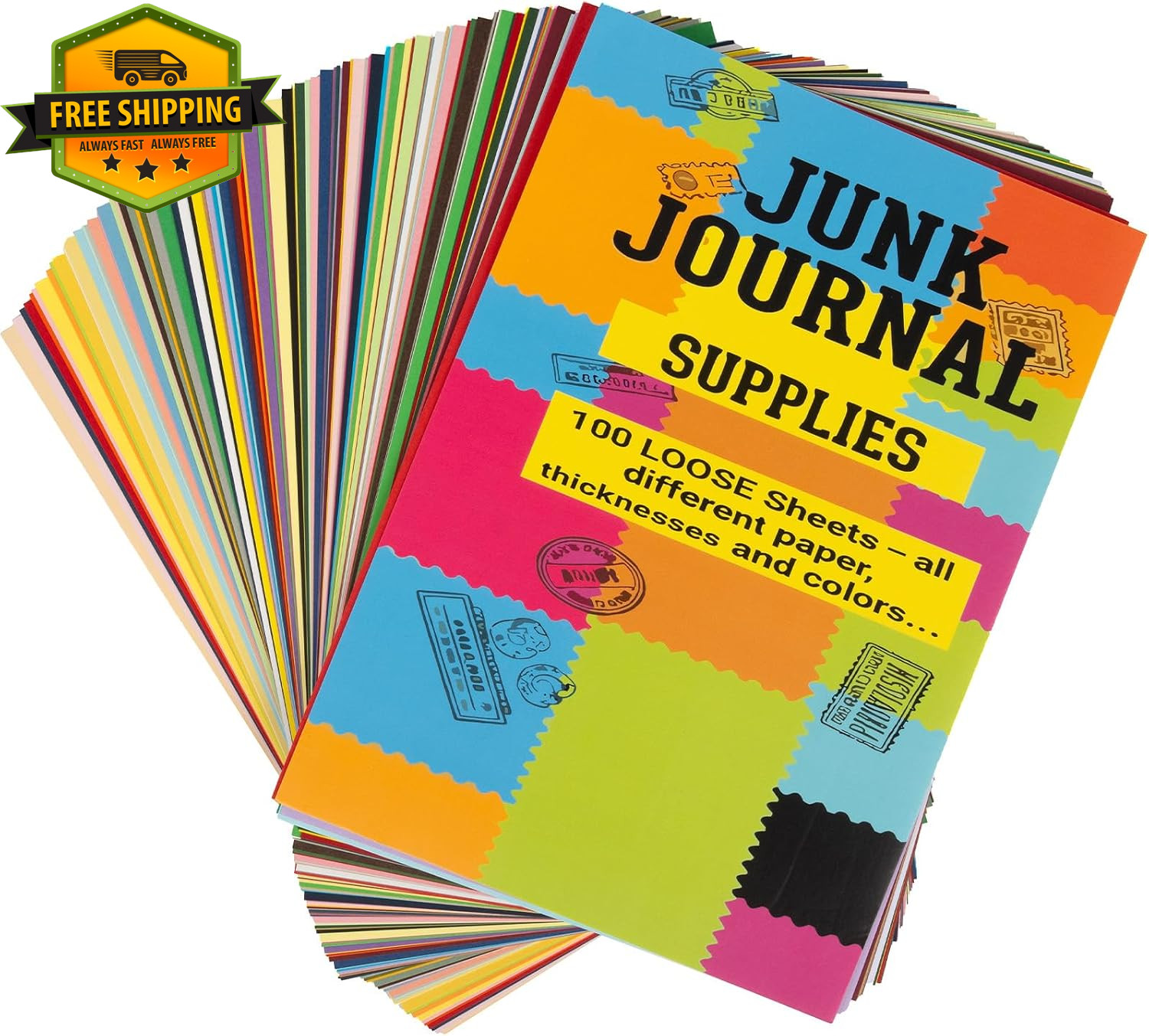 Junk Journal Loose Leaf Paper 100 Sheets 8.5×5.5in Vintage Scrapbook A5 Set