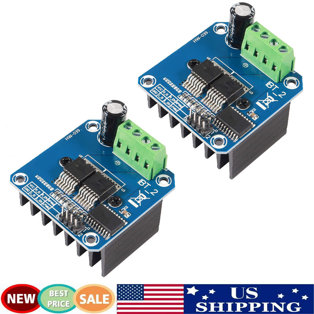 2Pcs BTS7960B 43A Motor Driver Module for Arduino Intelligent Vehicle Robot USA