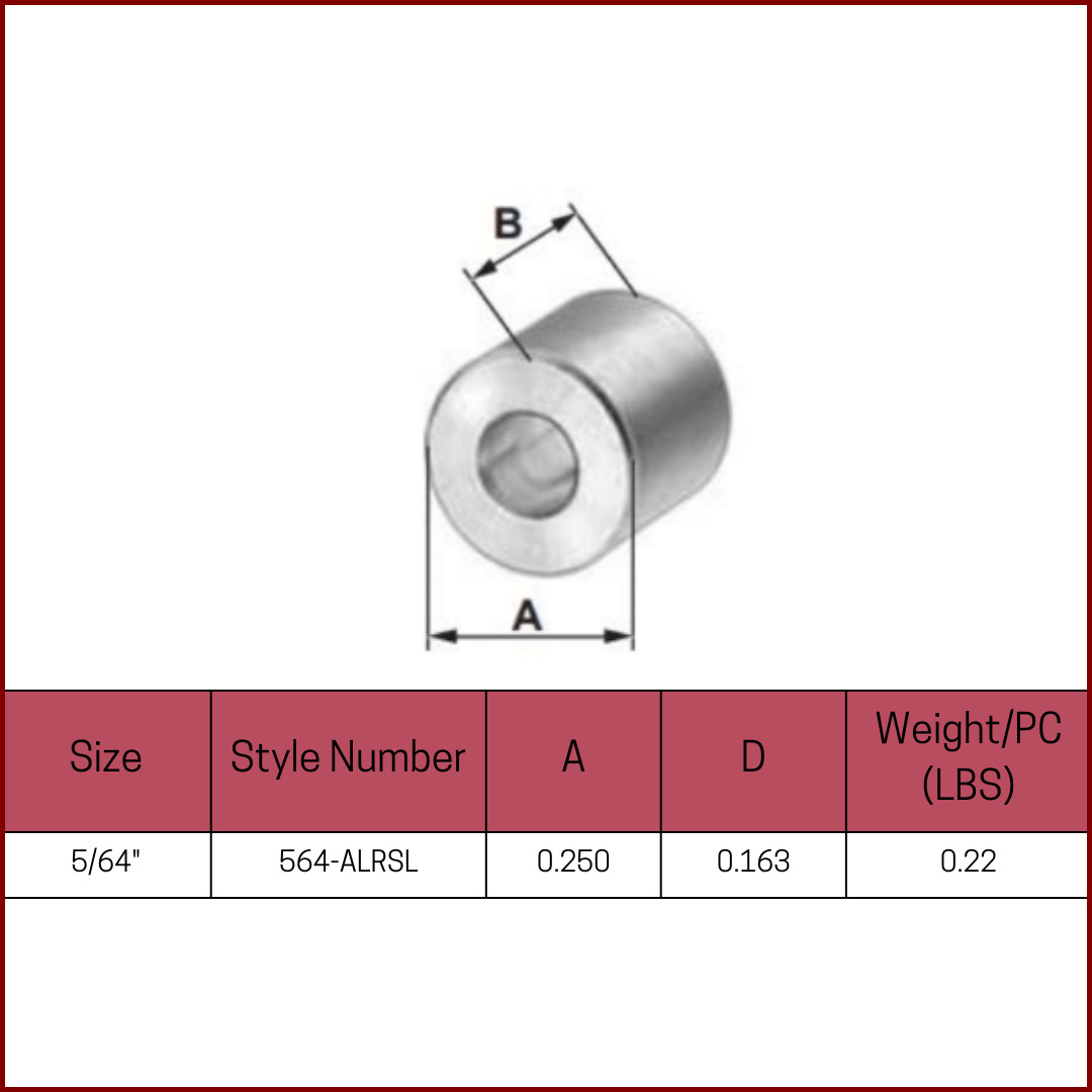 5/64″ Aluminum Button Stop (SOLD IN SETS)