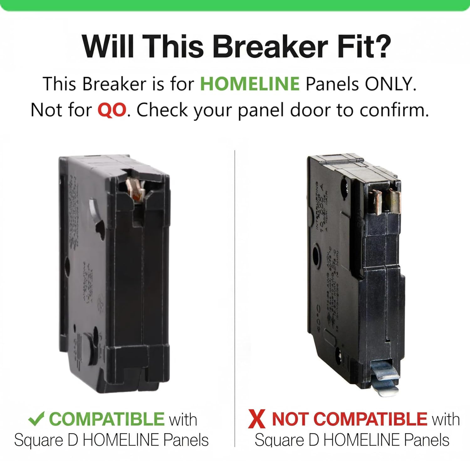 Genuine Square D HOM130 Circuit Breaker Kit Bundle (2 Pack), 30 Amp (30A) Single